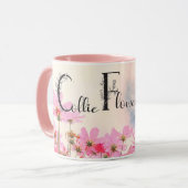Mug Fille aux fleurs Collie (Devant gauche)