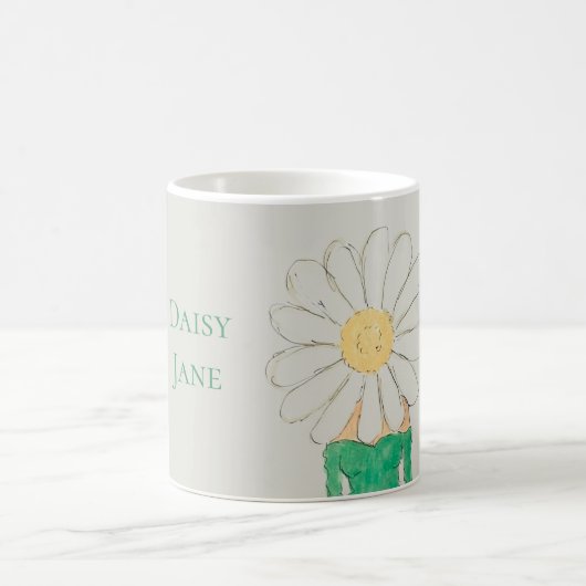 Mug Fille aux marguerites robe verte (Centre)