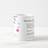 Mug Fille avec cheveux ondulés Coiffure icône de marqu (Centre)