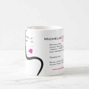 Mug Fille avec cheveux ondulés Coiffure icône de marqu