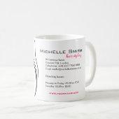 Mug Fille avec cheveux ondulés Coiffure icône de marqu (Devant droit)