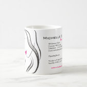 Mug Fille avec cheveux ondulés Coiffure icône de marqu (Centre)