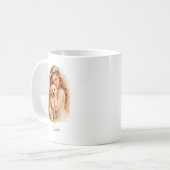 Mug Fille avec chiot Labrador (Devant gauche)