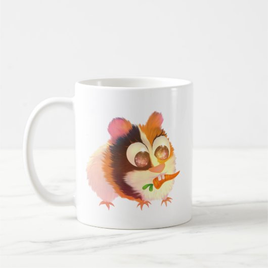 Mug Fille avec Cochon d'Inde Mignon  (Gauche)