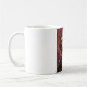 Mug Fille avec de beaux longs cheveux bruns (Gauche)