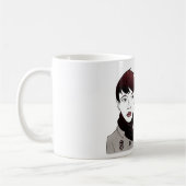 Mug fille avec écharpe effiloche (Gauche)