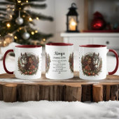 Mug Fille Avec Le Cheval Et La Couronne Noël