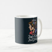 MUG FILLE AVEC LIVRES HOBBY JUSTE UNE FILLE QUI AIME L (Devant droit)