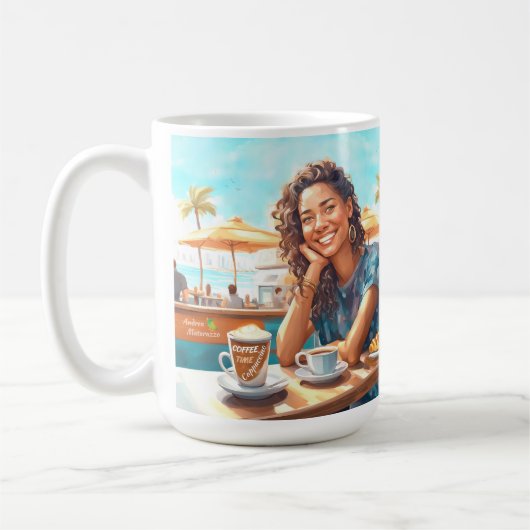 Mug Fille avec pause café (Gauche)