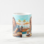 Mug Fille avec pause café (Centre)