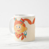 Mug Fille avec queue de cheval (Devant gauche)