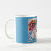 Mug Fille avec Rouge Rose Beret Aquarelle Anniversaire (Gauche)