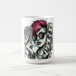 Mug Fille avec style punk