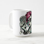 Mug Fille avec style punk (Devant gauche)