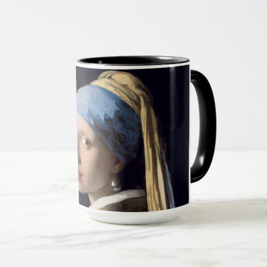 Mug Fille avec une perle oreille-Johannes Vermeer Smal (Devant droit)
