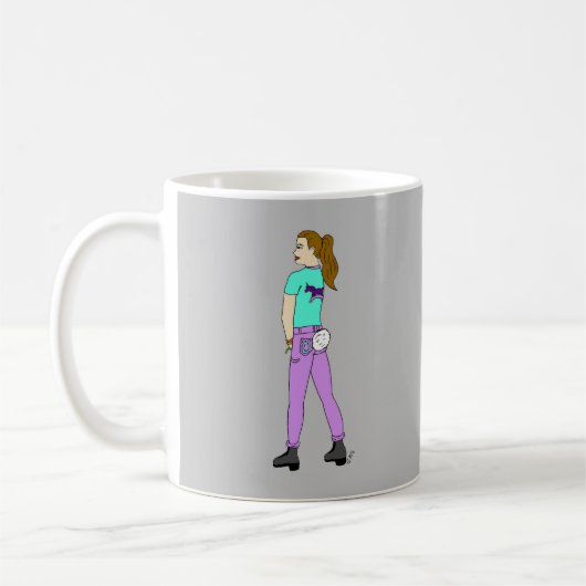 Mug fille avec une queue de lapin (Gauche)
