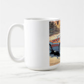 Mug Fille avec voiture de sport (Gauche)