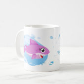 Mug Fille bébé requin - rose (Devant gauche)