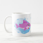 Mug Fille bébé requin - rose (Gauche)