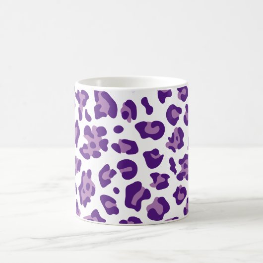 Mug Fille Blanc Royal violet et Lavender Leopard (Centre)