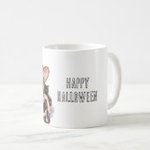 Mug Fille Blonde Chat Noir Halloween (Devant droit)