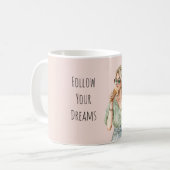 Mug Fille blonde cône de glace à l'arc pêche (Devant gauche)