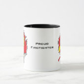 Mug Fille blonde de sapeur-pompier de Kawaii (Centre)