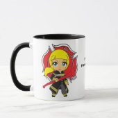 Mug Fille blonde de sapeur-pompier de Kawaii (Gauche)
