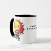 Mug Fille blonde de sapeur-pompier de Kawaii (Devant gauche)