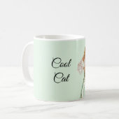 Mug Fille Blonde des Années Soixante-dix Chat Cool (Devant gauche)