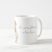 Mug Fille blonde fleurs dans les cheveux (Devant droit)