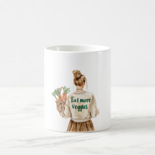 Mug Fille Blonde Mange Légumes Carottes