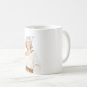 Mug Fille blonde pull blanc (Devant droit)