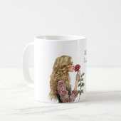 Mug Fille blonde qui sent les roses (Devant gauche)