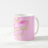 Mug Fille Blush Parties scintillant Or Rose Étinceler, (Devant droit)
