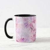 Mug Fille Blush Rose Chic Lavande Florale (Gauche)