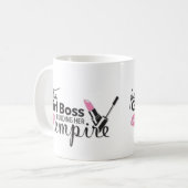 Mug Fille Boss construire son Empire - Rouge à lèvres  (Devant gauche)