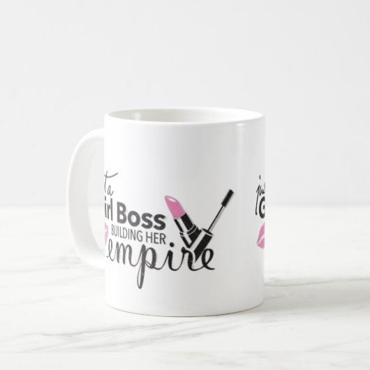 Mug Fille Boss construire son Empire - Rouge à lèvres  (Devant gauche)