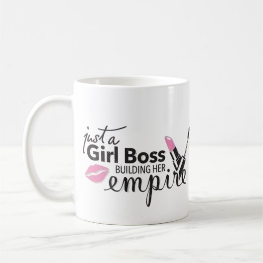 Mug Fille Boss construire son Empire - Rouge à lèvres  (Gauche)