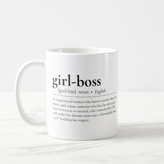 Mug Fille Boss Définition Moderne Boss Bureau (Gauche)