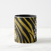 Mug Fille Boss Zebra Stripes & Faux Gold Parties scint (Centre)