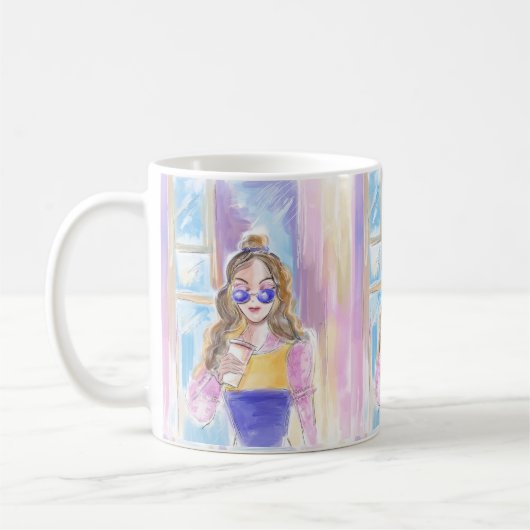 Mug Fille café mode (Gauche)