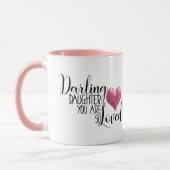 Mug Fille chérie vous êtes ainsi aimé (Gauche)