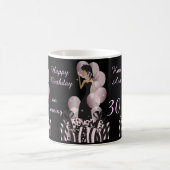 Mug Fille chique de diva de personnaliser - rose (Centre)