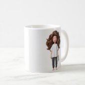 Mug Fille choquée (Devant droit)