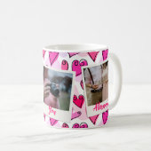 Mug Fille Coeurs roses mignonette Romantique Saint-Val (Devant droit)