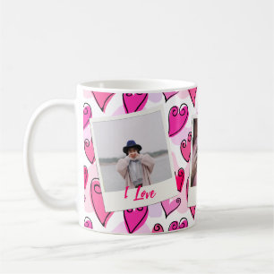 Mug Fille Coeurs roses mignonette Romantique Saint-Val