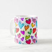 Mug Fille Coeurs Vibrants Cute Romantic Valentines Day (Devant gauche)