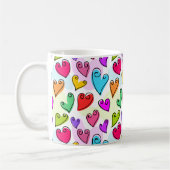 Mug Fille Coeurs Vibrants Cute Romantic Valentines Day (Gauche)