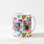 Mug Fille Coeurs Vibrants Cute Romantique Saint-Valent (Devant droit)